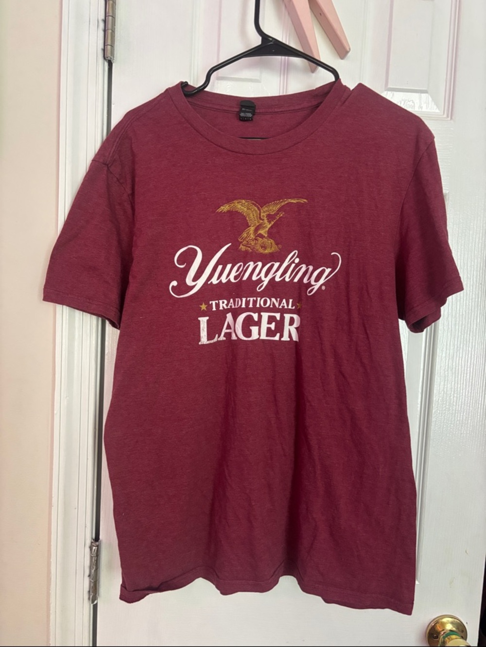District Yuengling Maroon Graphic Tee with Gold and White Logo
